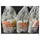 3- 172ct. Bags of Clear Plastic Cups