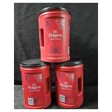 3- Folgers Classic Roast coffee 43.5oz each
