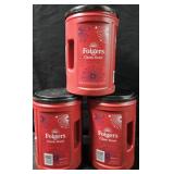 3- Folgers Classic Roast coffee 43.5oz each