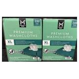 2- 240ct. Boxes of XL Premium Washcloths