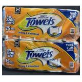 2- 45ct. Bags of Super Premium Paper Towel Rolls