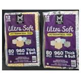 2- Ultra soft facial tissue 12 cube boxes each