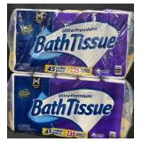 2- 45ct. Bags of Ultra Premium Bath Tissue Rolls