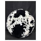 Small Round Cow Print Dog Bed
