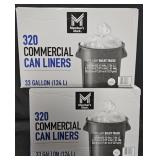 2- Commercial 33 gallon Can Liners 320 count each