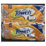 2- 45ct. Bags of Super Premium Paper Towel Rolls