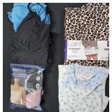 Women's size 2XL bathing suits, pajama set, bra