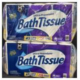 2- 45ct. Bags of Ultra Premium Bath Tissue Rolls