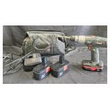 Craftsman 19.2V drill w/ 3 batteries, charger and
