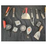 Scrapers and measuring tapes