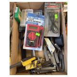 Misc. Lot including Clamp, Multimeter, Cords,