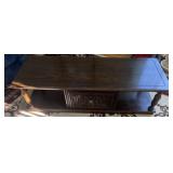 Vintage coffee table with storage, 56ï¿½ x 21ï¿½ x