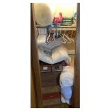 Contents of closet, picture frames, doll,