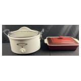 Hamilton beach slow cooker and lidded baking dish