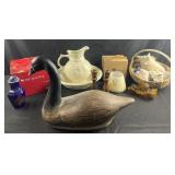Group of de native accessories, pottery goose,
