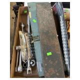 Flat of Assorted Ratchet Wrenches and Sockets