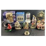 Group of decorative accessories, clocks,
