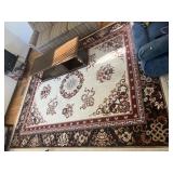 8ï¿½3ï¿½ x 11ï¿½ Room Size rug, cream field with red &