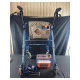 Walker, 2 blood pressure cuffs, blood sugar
