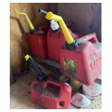 4- Small Plastic Gas Cans