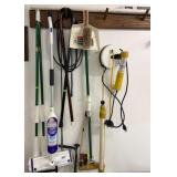 Assorted Mops, Canes, and Light with Extension