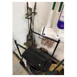 Fireplace Poker Set and Ash Bucket