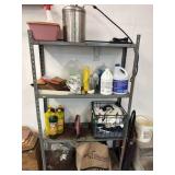 Small Metal Storage Rack + Contents