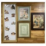 4 framed wall art, 15ï¿½-38ï¿½ high