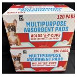 2- 120ct. Boxes of Multipurpose Absorbent Pads