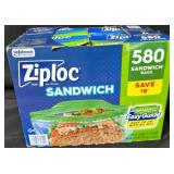 580ct. Box of Ziploc Sandwich Bags