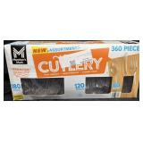360pc. Box of Clear Plastic Cutlery