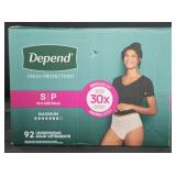 Depend women's size Small protection underwear 92