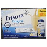 Ensure Vanilla nutritional shakes 24 count 8oz