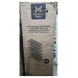 6 Tier Heavy Duty Wire Shelving w/ shelf inlays.