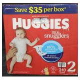 Huggies Little snugglers size 2 diapers 210 count