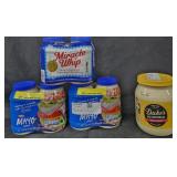 Miracle Whip 60oz. 4- Kraft Mayo 30oz each.
