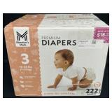 222ct. Box of Premium Size 3 Diapers