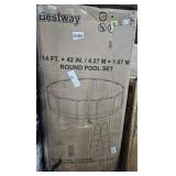 Bestway Round Pool Set. 14'x42'. Not checked for