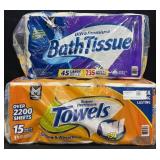 15ct. Bag of Super Premium Paper Towel Rolls