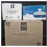 Total Protection adjustable briefs XL 60 count.