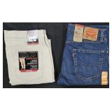 Men's size 33x32 Levi's jeans and size 34x34