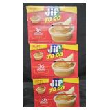 3- Jif ToGo creamy peanut butter 36 individual