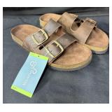 Mountain Sole Ladies Size 7 Double Buckle Leather