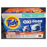 72ct. Box of Tide Ultra Oxi Laundry Detergent