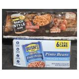 Ranch Style beans 8 cans. Bush's pinto beans 6