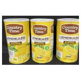 3- 82.5oz. Canisters of Country Time Lemonade Mix