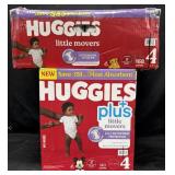 180ct. Box of Huggies Plus Little Movers Size 4