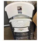 4pk. White Heavy Duty Lifetime Plastic Folding