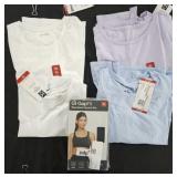 Women's size X-Large shirts and Gap sports bra.