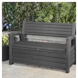 Keter Hudson Plastic Storage Bench, UNTESTED, NO